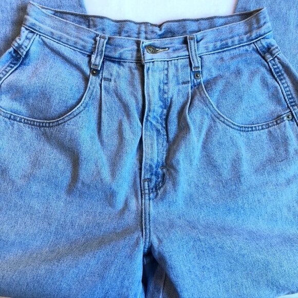 Vintage High Rise Tapered Pleat Front Mom Jeans - Picture 5 of 10